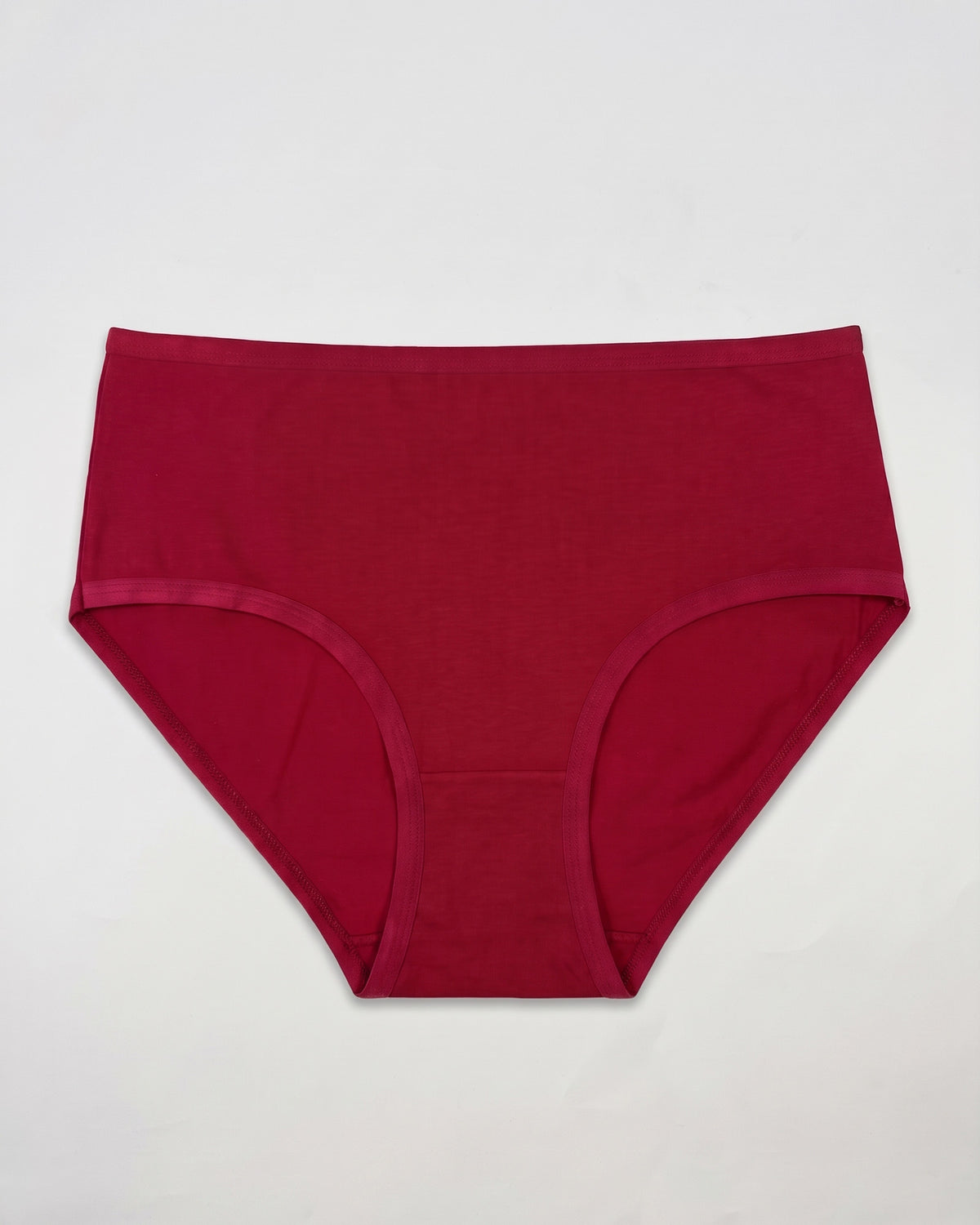 FUSHEYA High Waist Supersoft Cotton Stretch Brief - Maroon