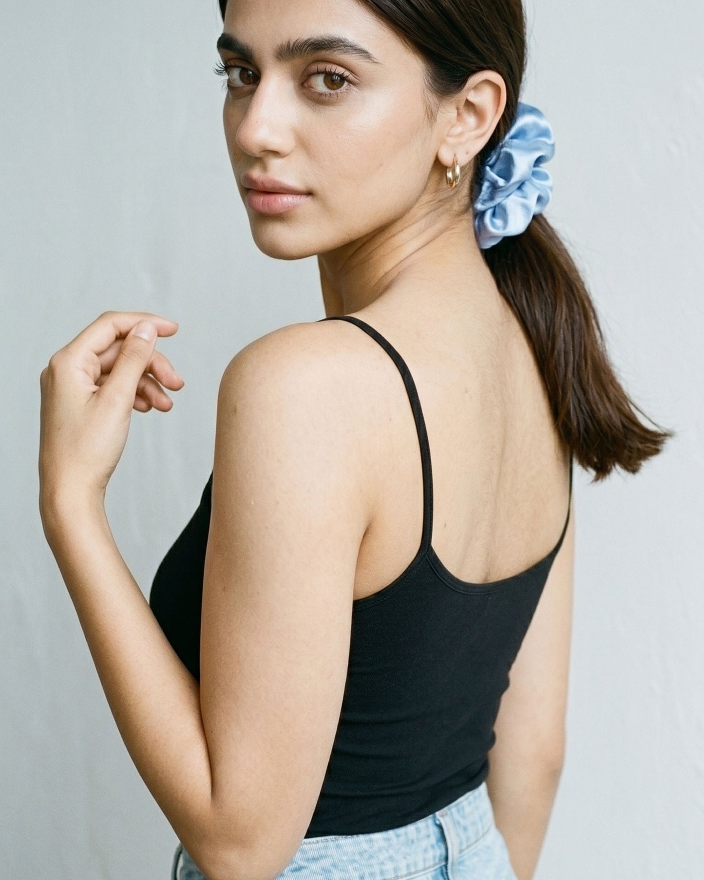 FUSHEYA Supersoft Stretch Cotton Black Camisole