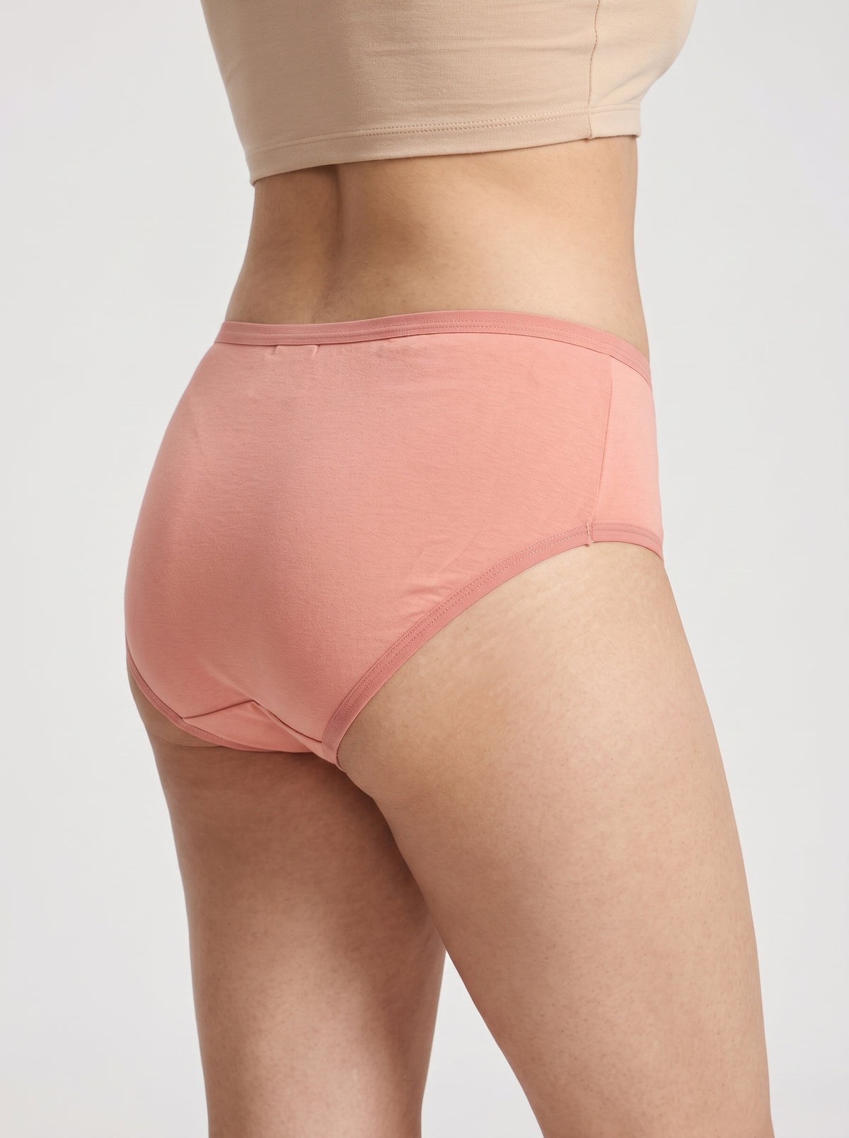 FUSHEYA High Waist Supersoft Cotton Stretch Brief - Peach