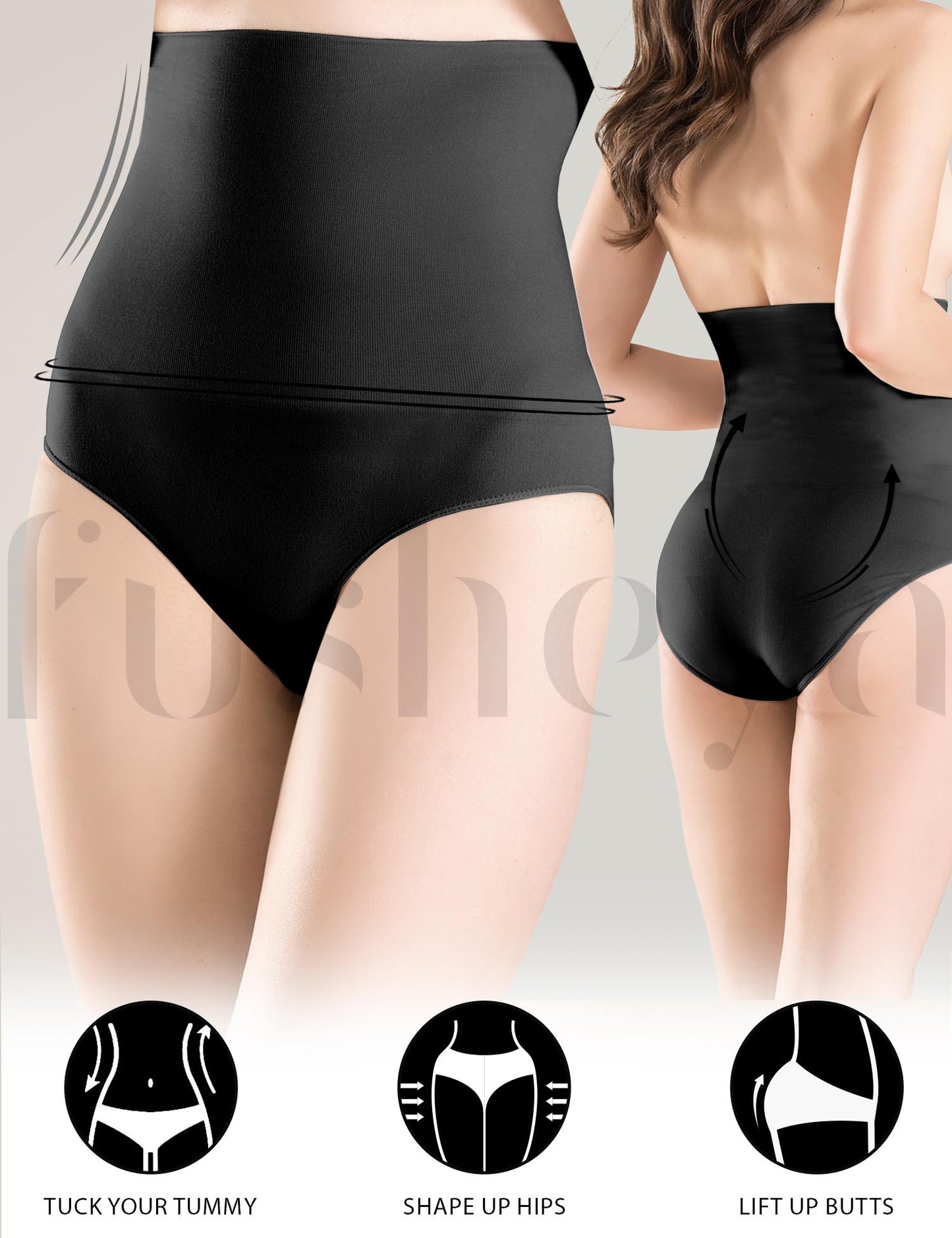 FUSHEYA High Waist Brief Shapewear Seamless Butt Lifter Underwear for Women-tummy tucker-hips and butt lifter