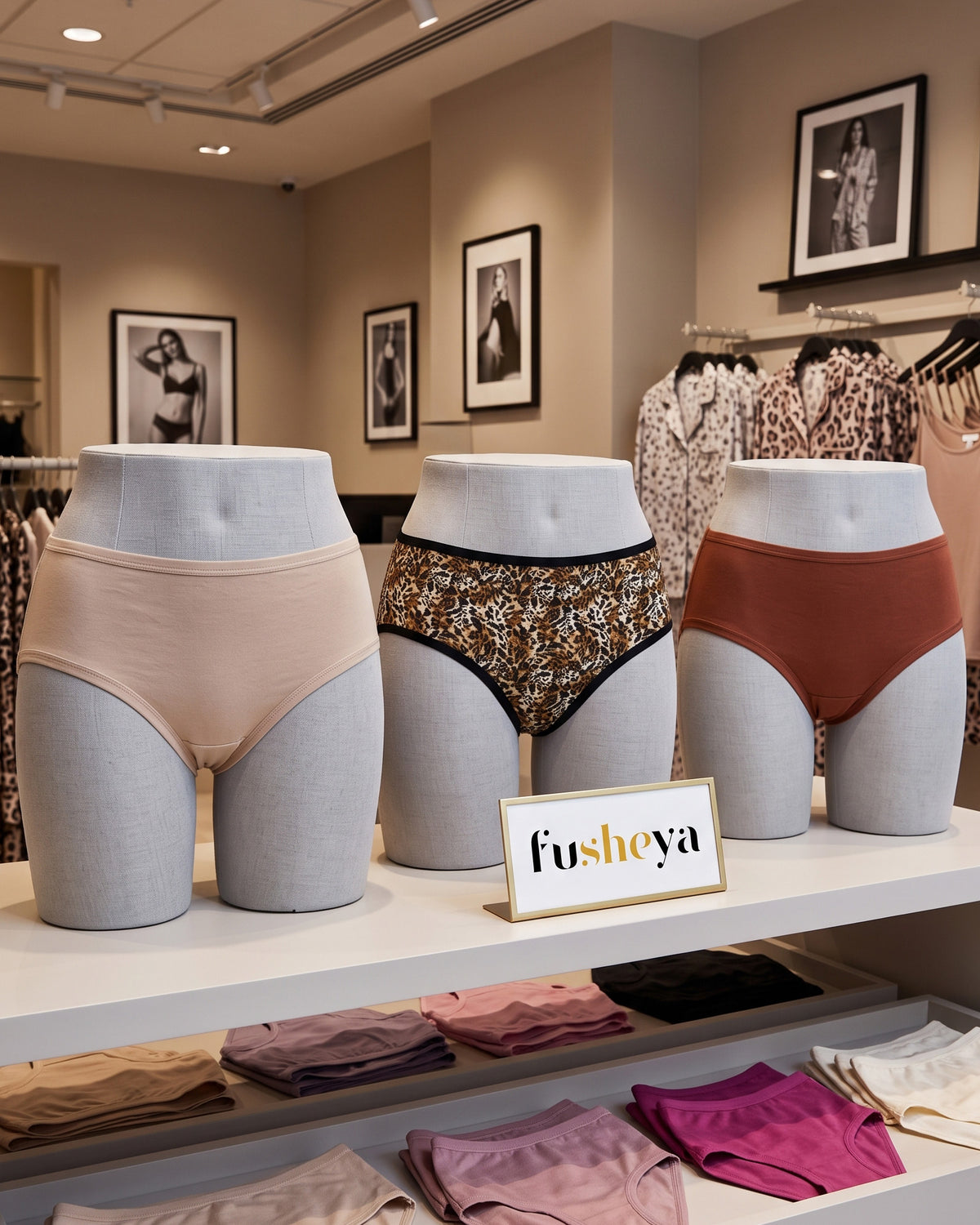 FUSHEYA Women’s Cotton Elastane Briefs – 3 Pack 7055501-26