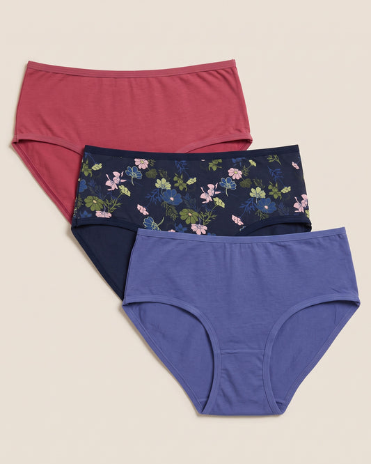 FUSHEYA Women’s Cotton Elastane Briefs – 3 Pack 7055501-27