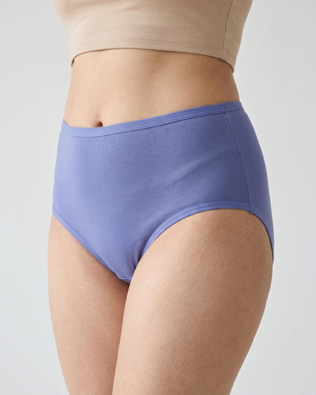 FUSHEYA High Waist Supersoft Cotton Stretch Brief - Cobaltblue