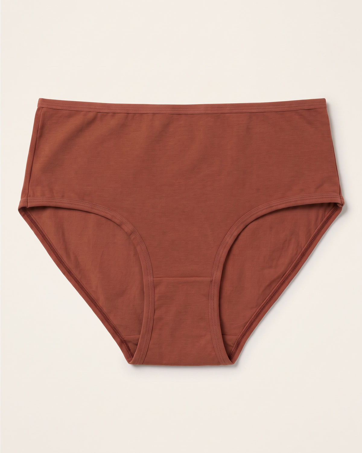 FUSHEYA High Waist Supersoft Cotton Stretch Brief - Copperbrown