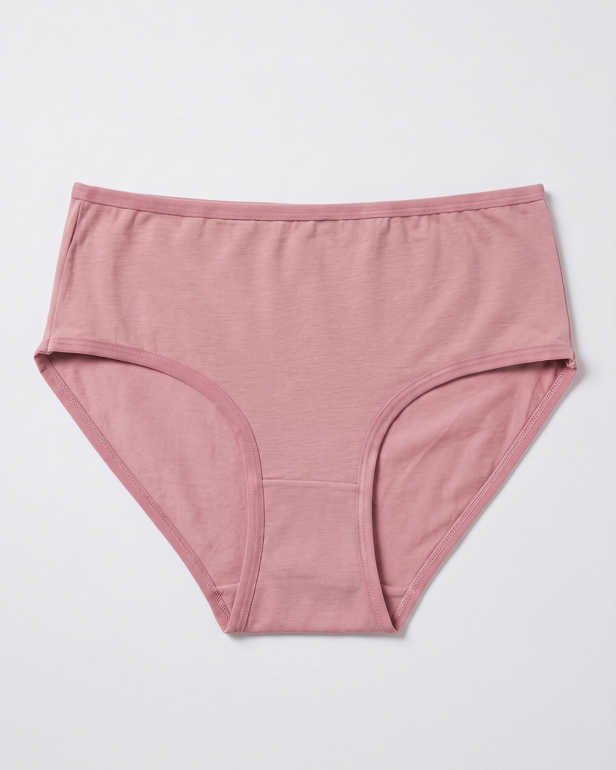 FUSHEYA High Waist Supersoft Cotton Stretch Brief - Dustyrose