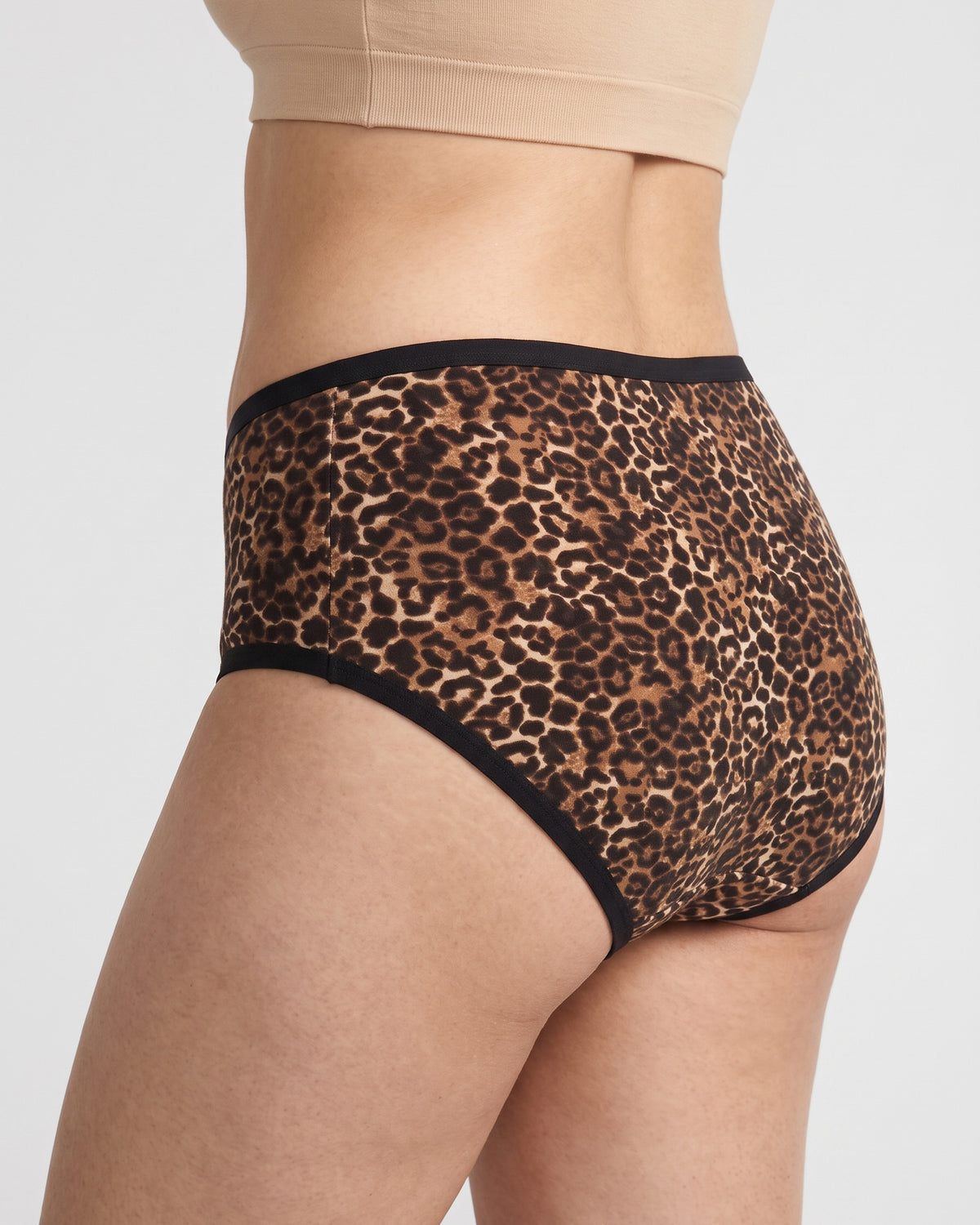 FUSHEYA High Waist Supersoft Cotton Stretch Brief - Leopard