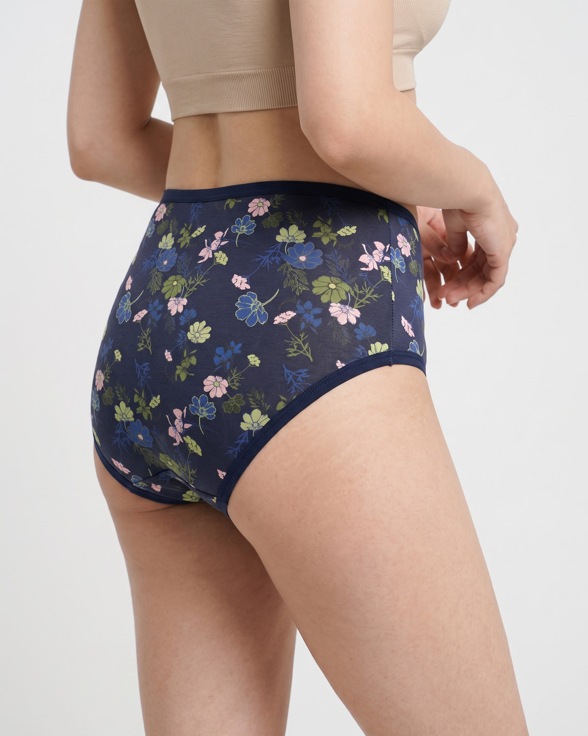 FUSHEYA High Waist Supersoft Cotton Stretch Brief - Nightbloom