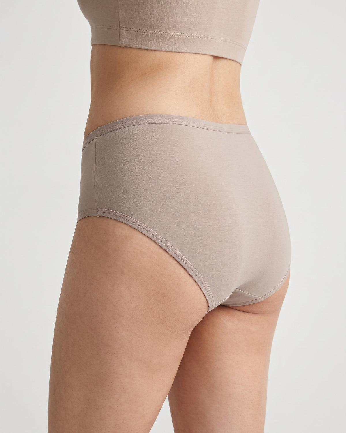 FUSHEYA High Waist Supersoft Cotton Stretch Brief - Reposegray