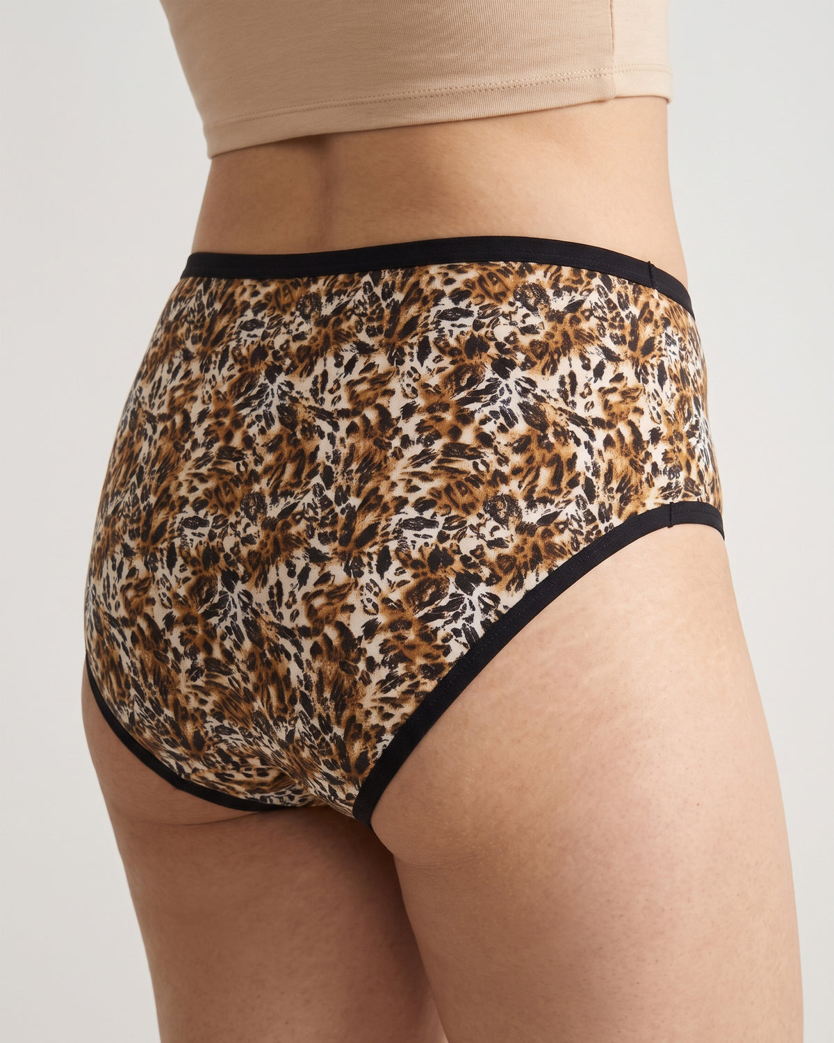 FUSHEYA High Waist Supersoft Cotton Stretch Brief - Vivid