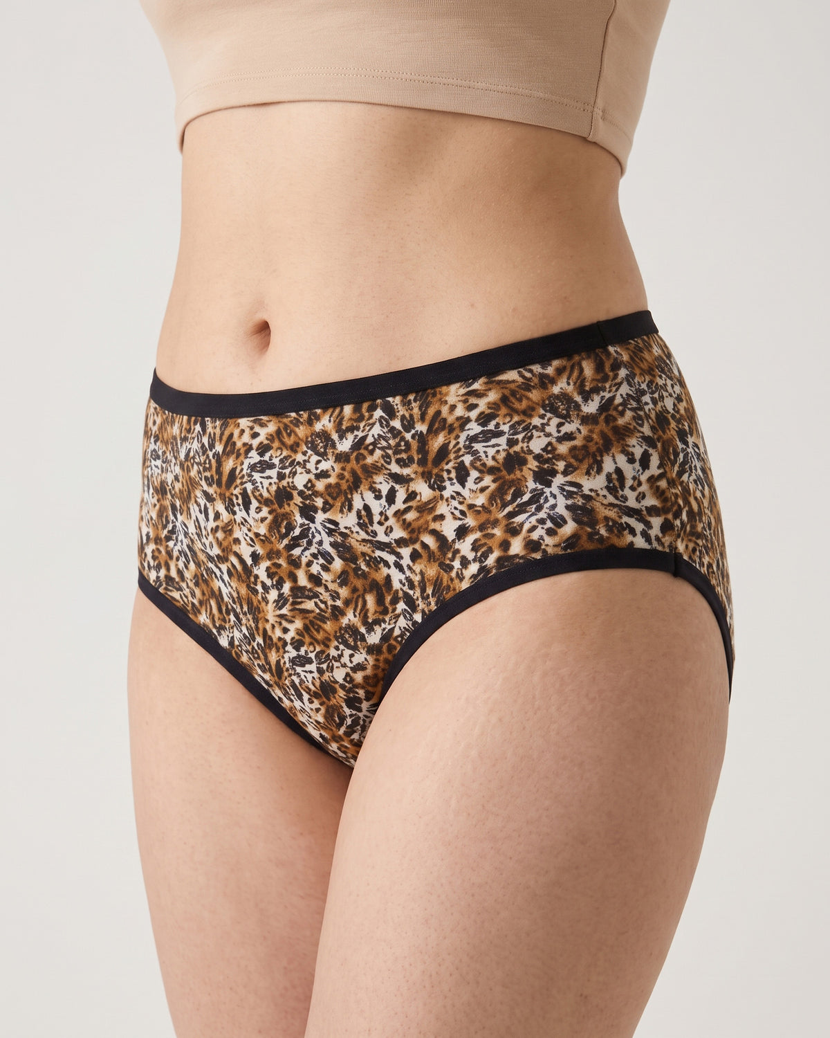 FUSHEYA High Waist Supersoft Cotton Stretch Brief - Vivid