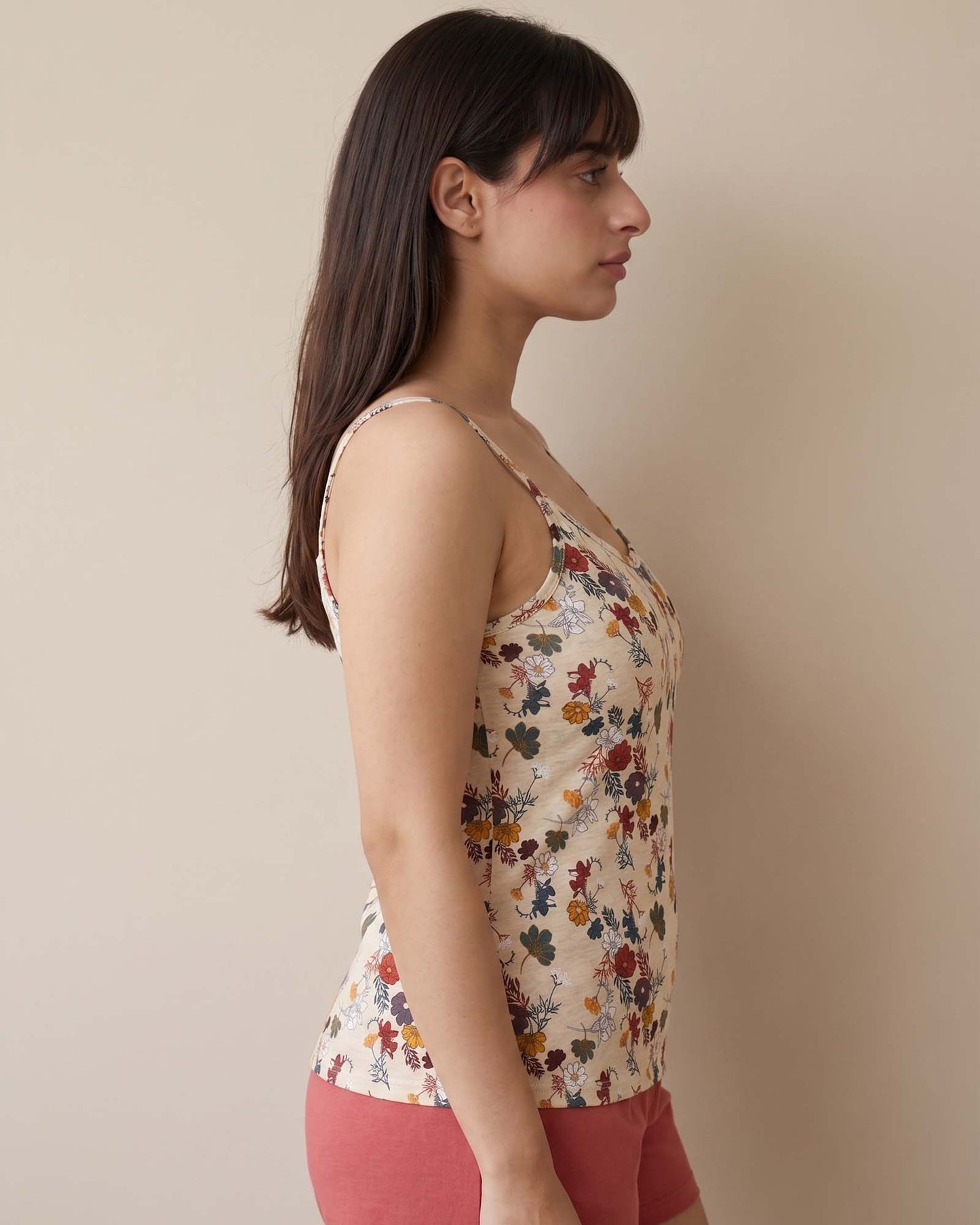 FUSHEYA Combed Cotton Stretch Camisole Autumn Garden