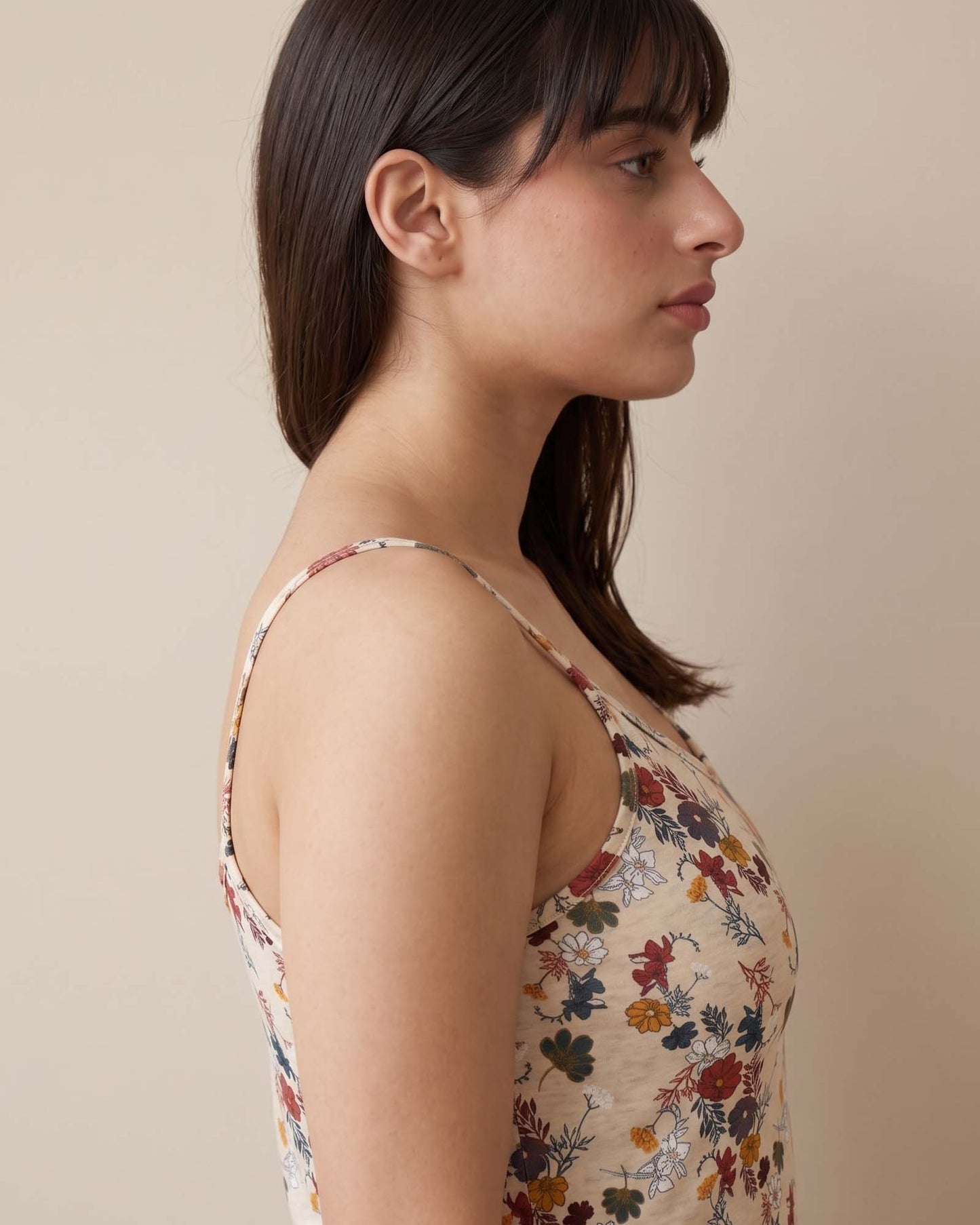 FUSHEYA Combed Cotton Stretch Camisole Autumn Garden