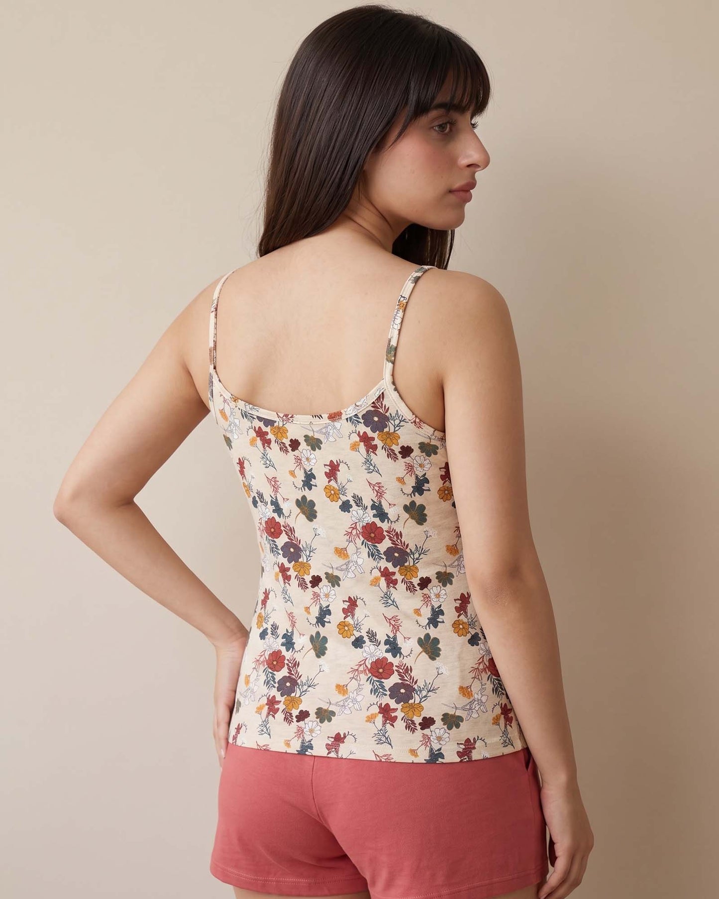 FUSHEYA Combed Cotton Stretch Camisole Autumn Garden