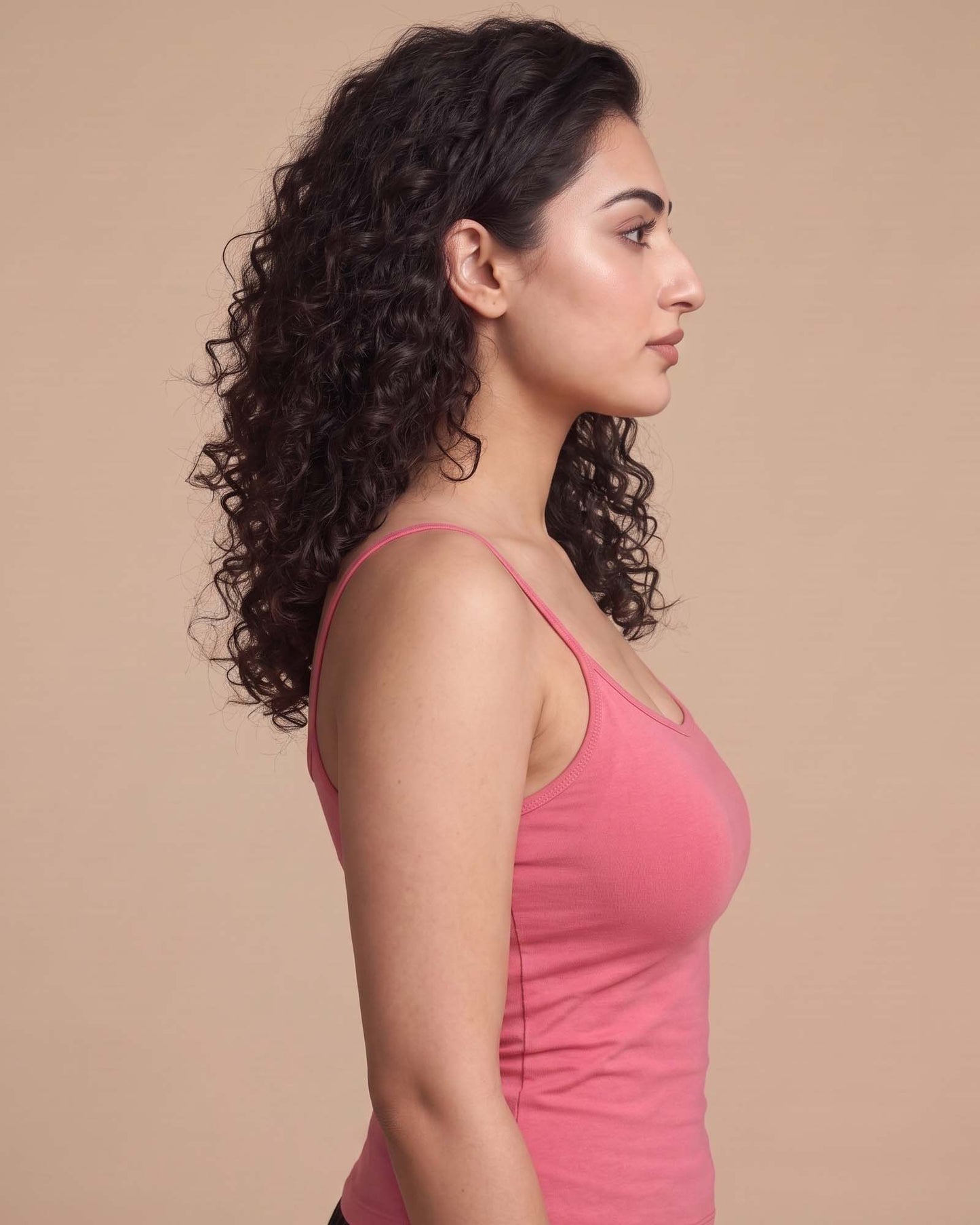 FUSHEYA Combed Cotton Stretch Camisole Roseberry