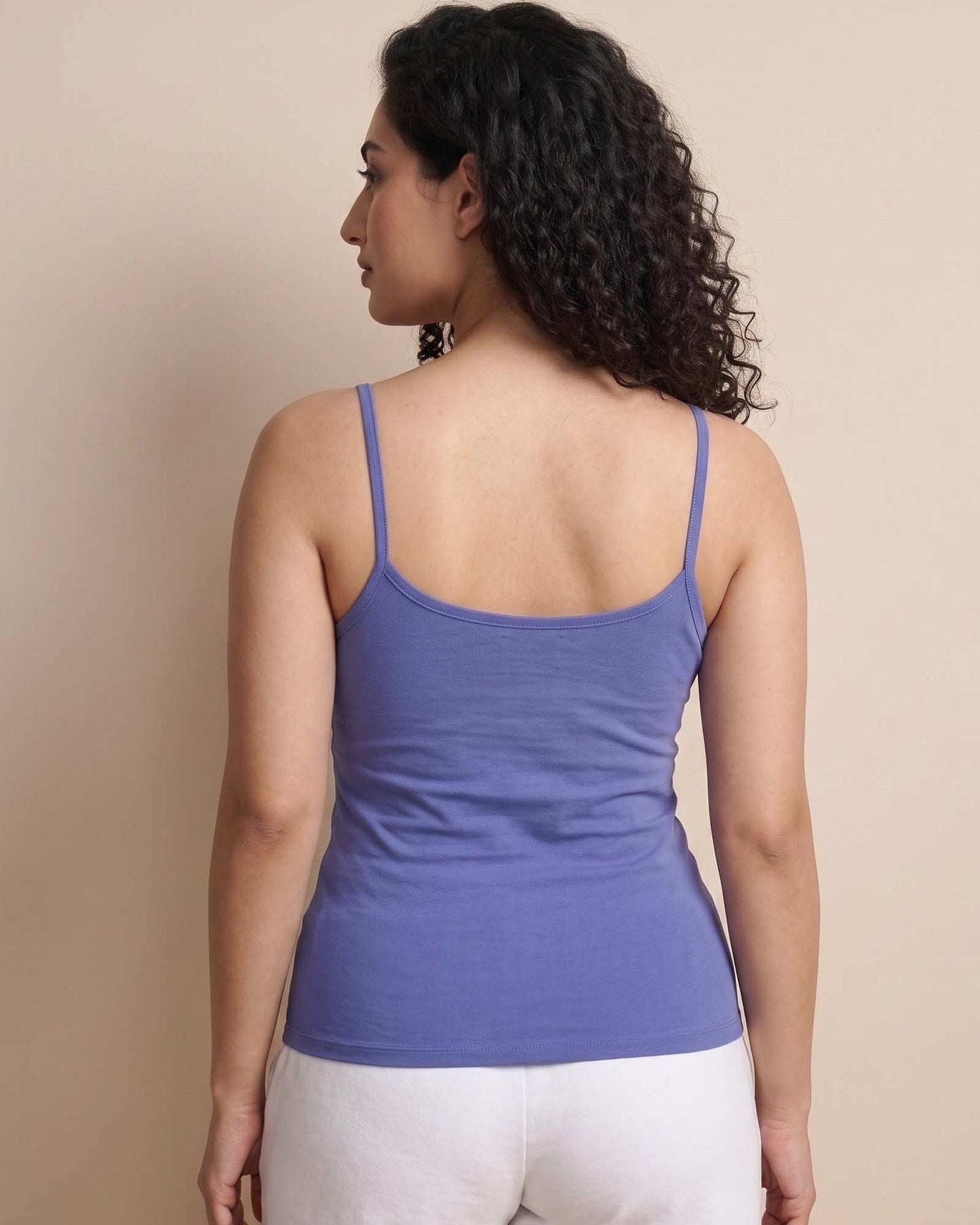 FUSHEYA Combed Cotton Stretch Camisole Cobaltblue