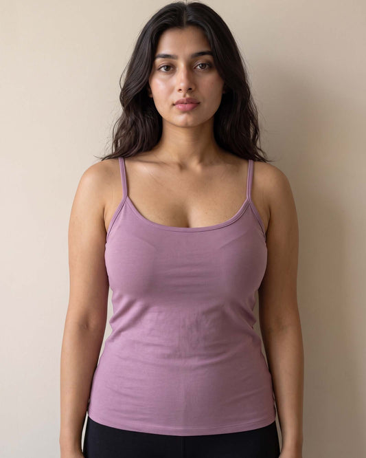 FUSHEYA Combed Cotton Stretch Camisole Mauve