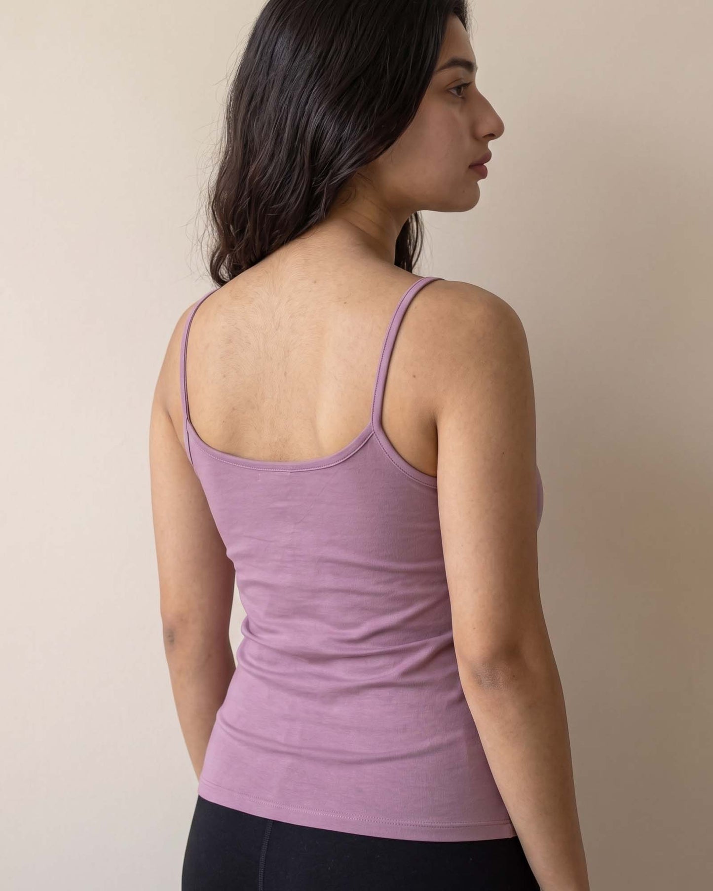 FUSHEYA Combed Cotton Stretch Camisole Mauve