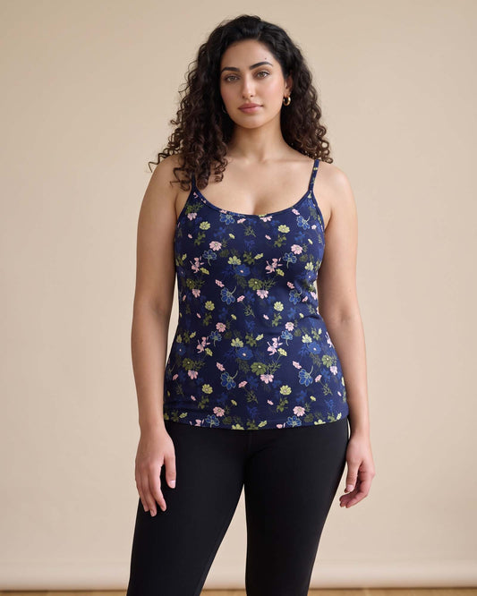 FUSHEYA Combed Cotton Stretch Camisole Night Bloom