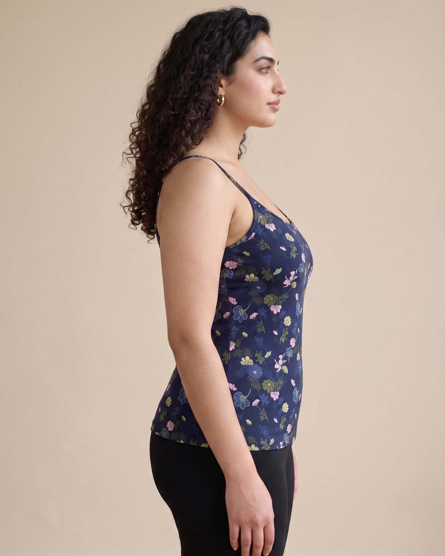 FUSHEYA Combed Cotton Stretch Camisole Night Bloom