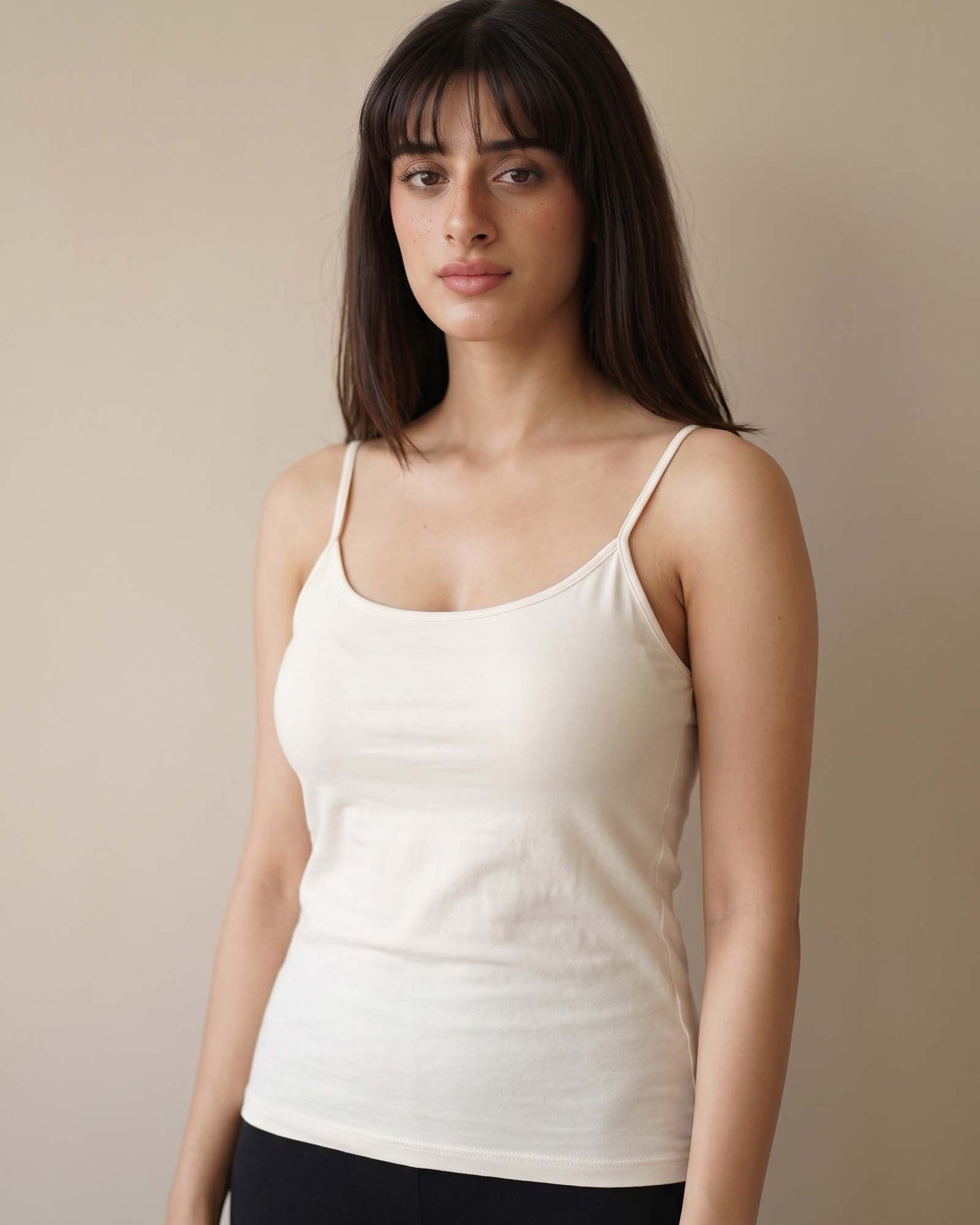 FUSHEYA Supersoft Stretch Cotton Off-White Camisole