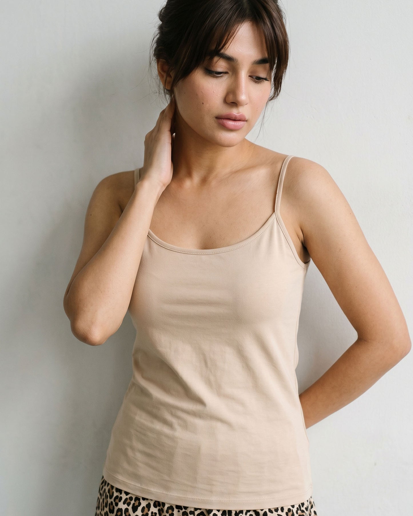 FUSHEYA Supersoft Stretch Cotton Beige Camisole