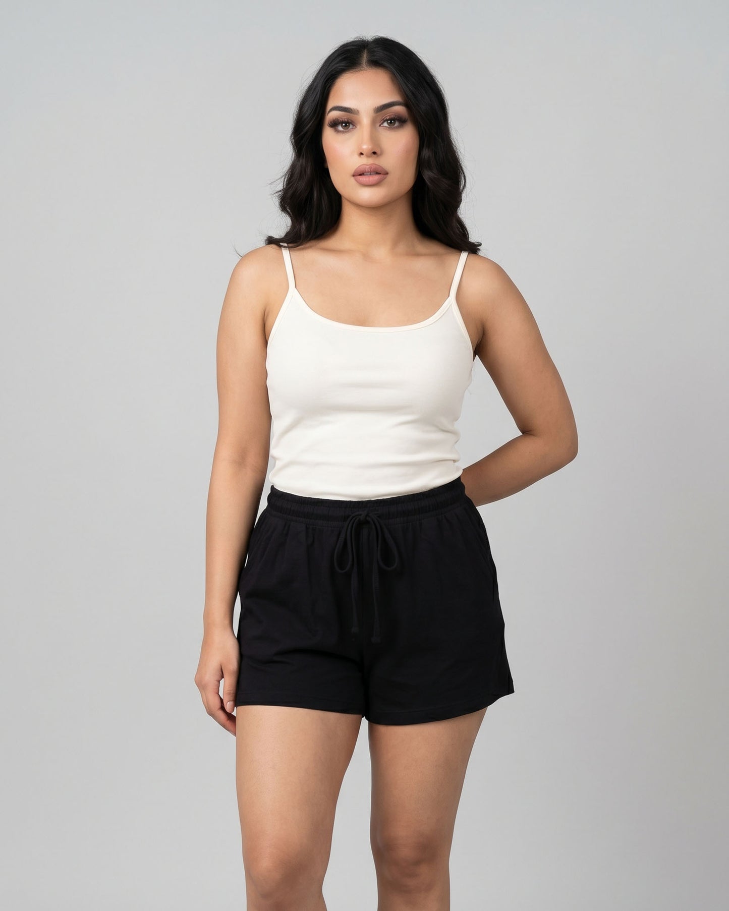 FUSHEYA Supersoft Stretch Cotton White Camisole