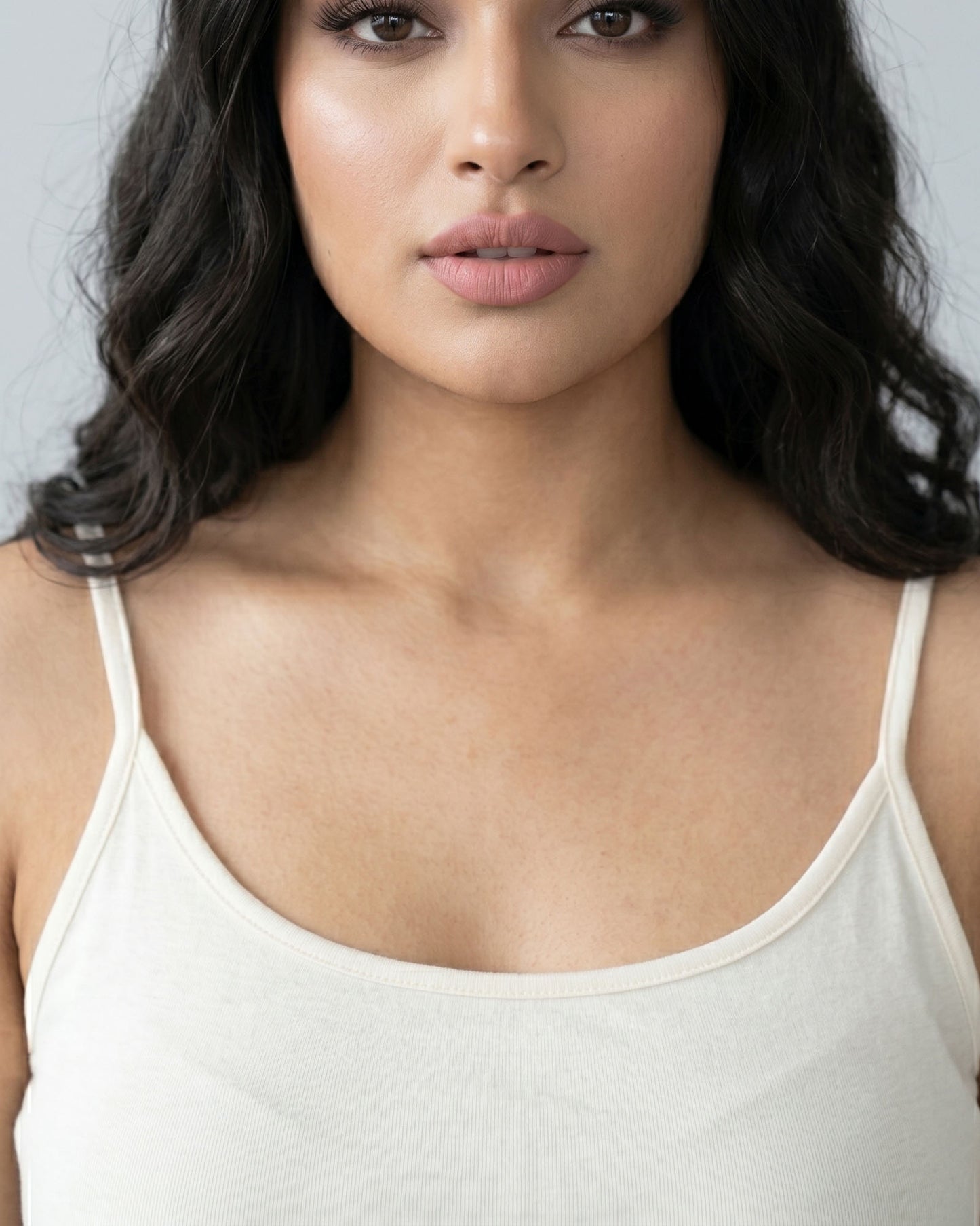 FUSHEYA Supersoft Stretch Cotton White Camisole