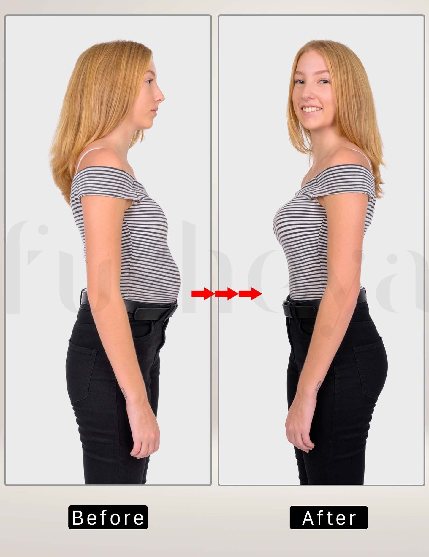 FUSHEYA High Waist Brief Shapewear Seamless Butt Lifter Underwear for Women before-after-results