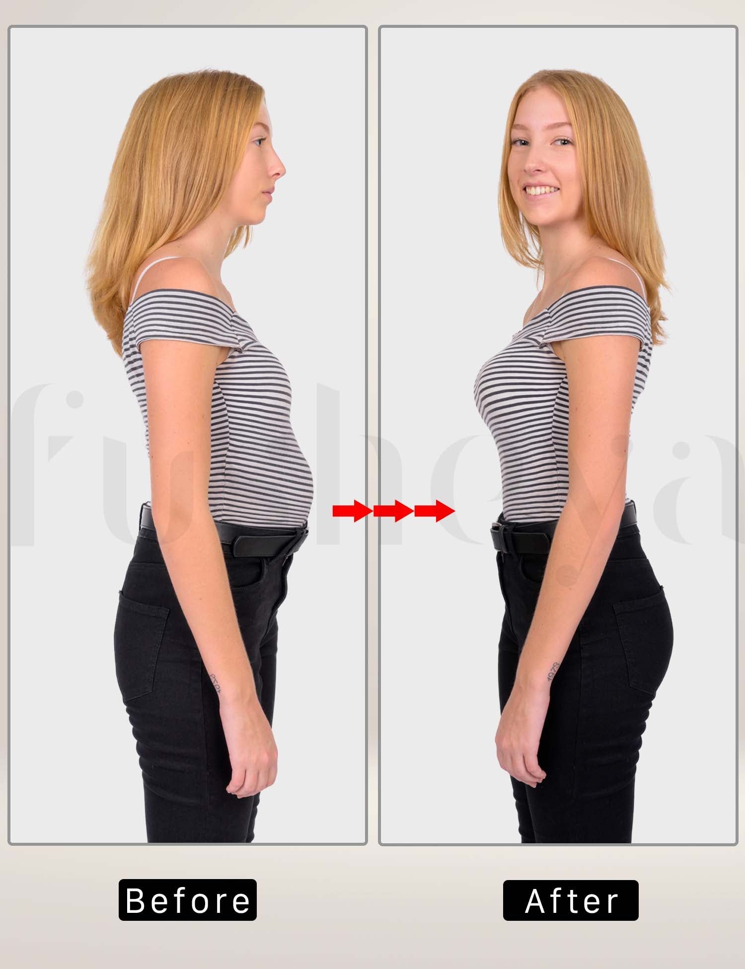 FUSHEYA High Waist Brief Shapewear Seamless Butt Lifter Underwear for Women before-after-results