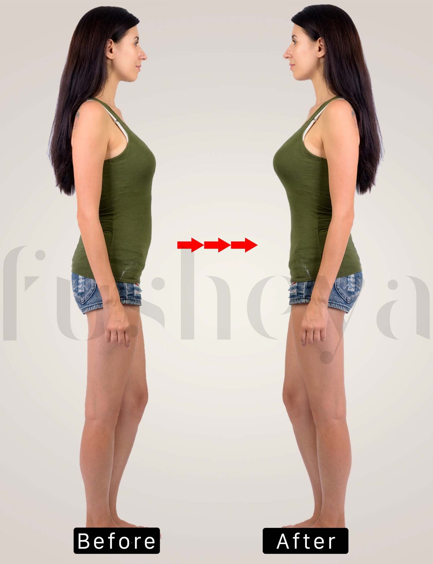 FUSHEYA High Waist Thong Panty Body Shaper  Before-after-results