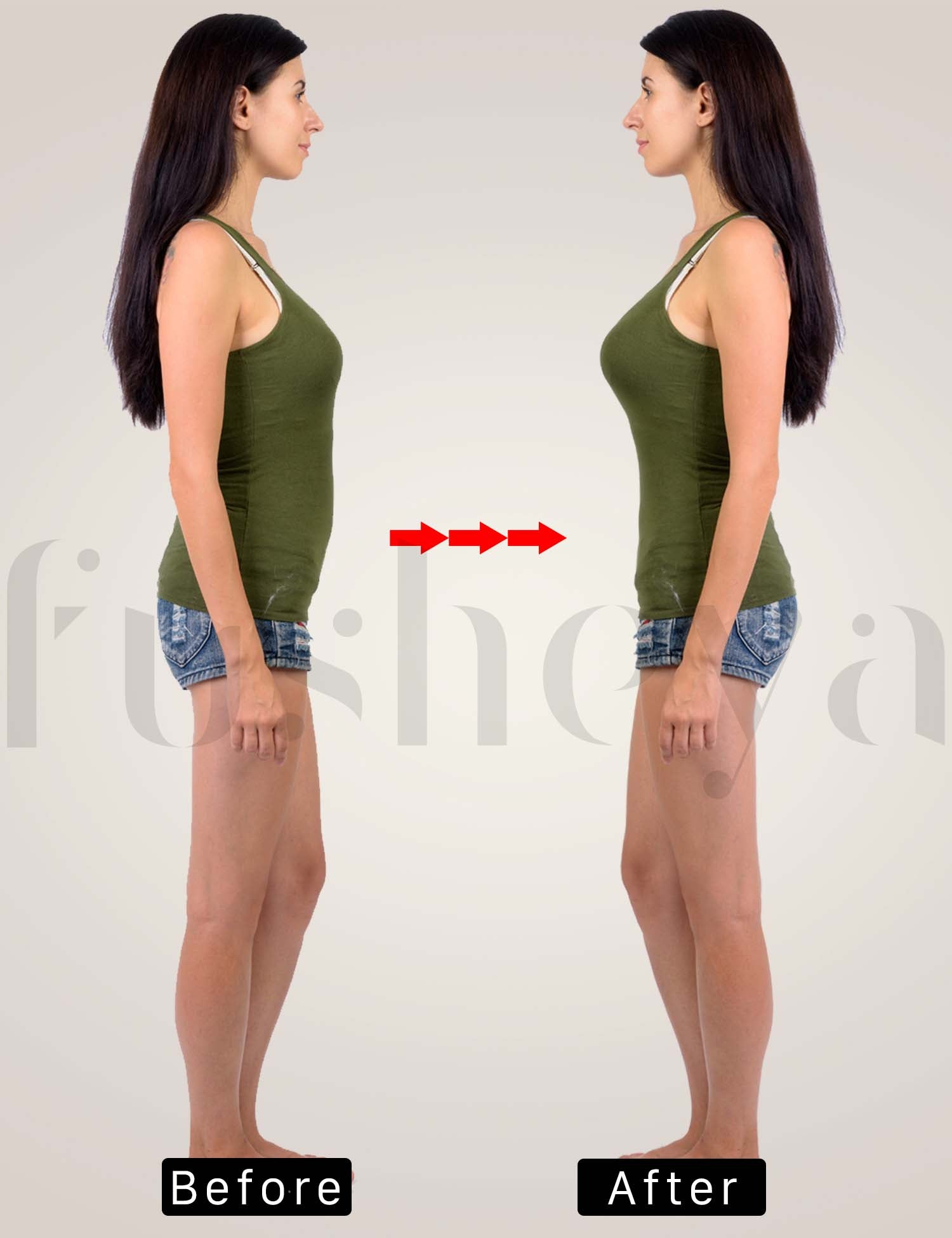 FUSHEYA High Waist Thong Panty Body Shaper  Before-after-results