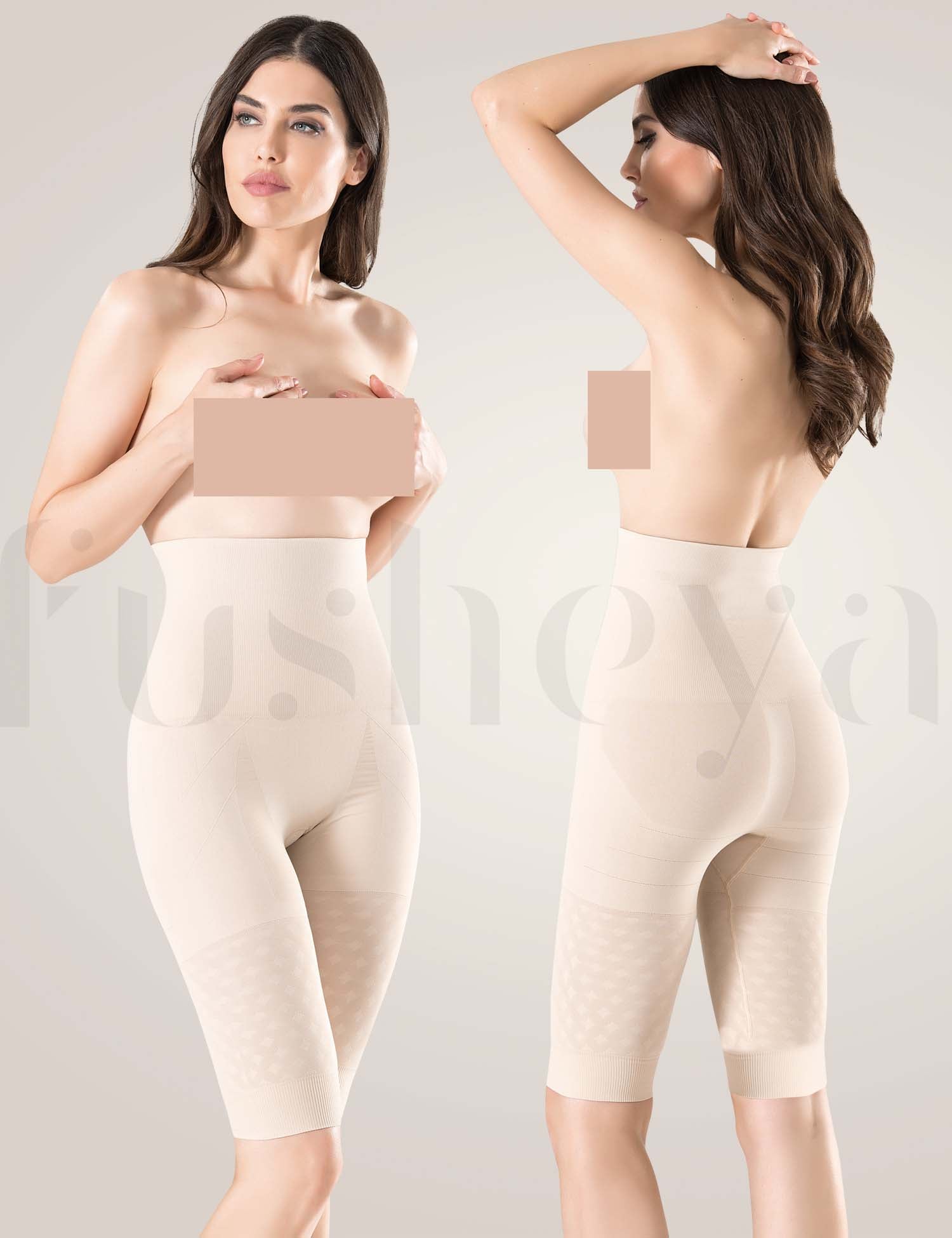 FUSHEYA High Waist Tummy Tucker Thigh Body Shaper-front-back