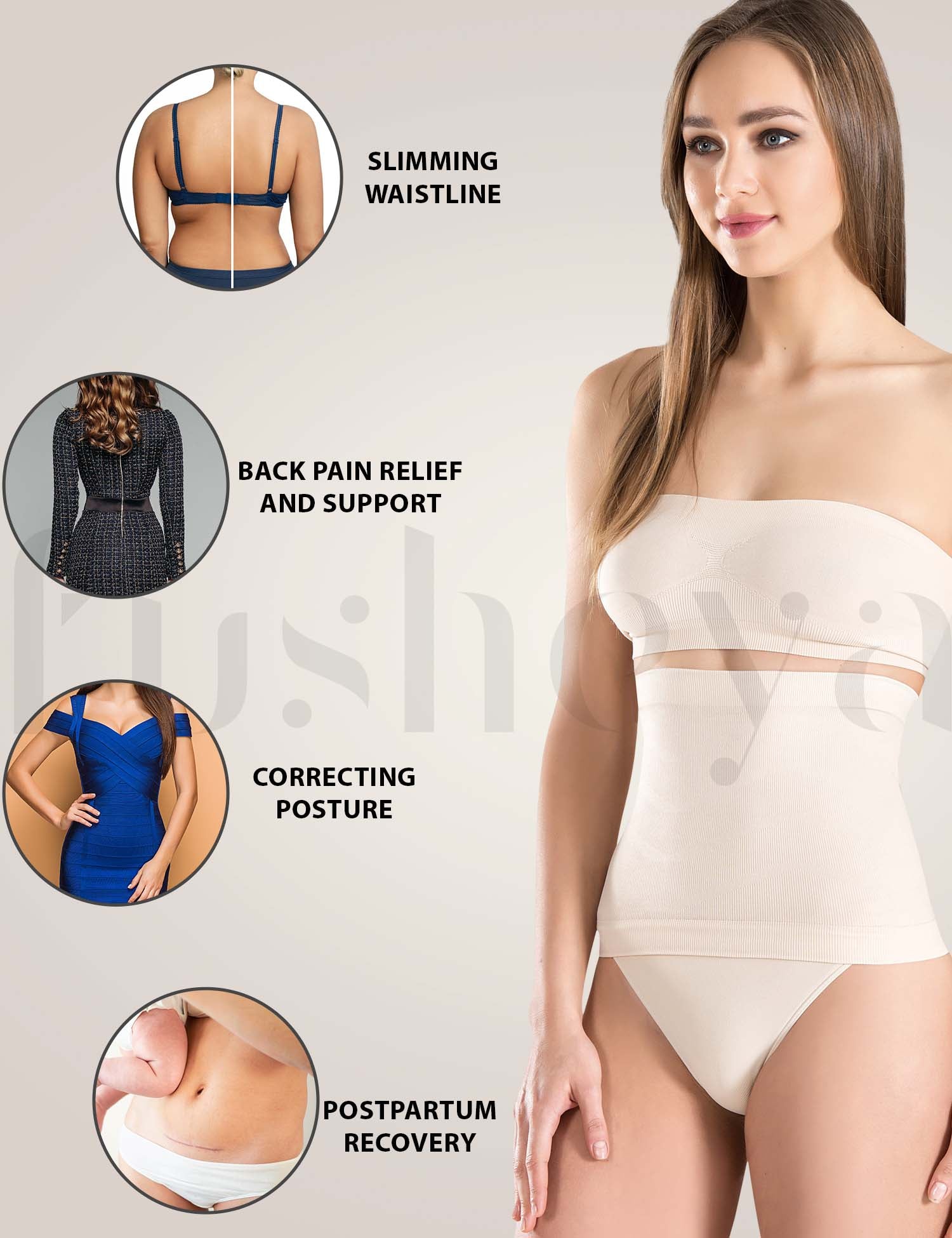 FUSHEYA Waist Cincher Shapewear Belt Functions