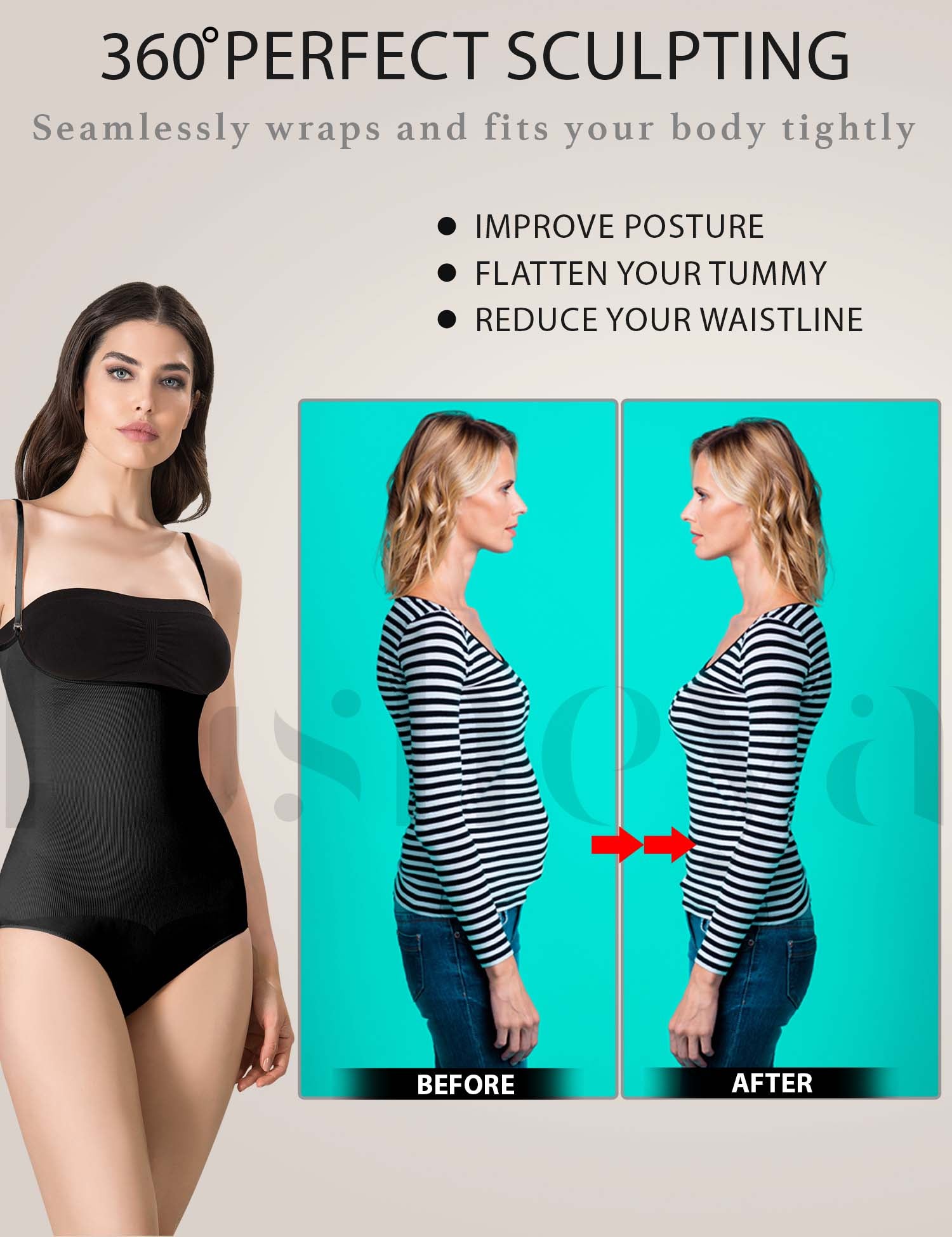 FUSHEYA Full Body Shaper Bodysuit Shapewear-perfect-sculping