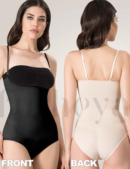 FUSHEYA Full Body Shaper Bodysuit Shapewear-front-back